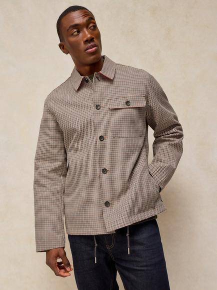 White Stuff Croyde Gingham Coach Jacket, Natural/Multi, Natural/Multi