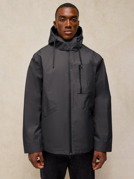 White Stuff Widnes Waterproof Hooded Parka Coat, Dark Grey, Dark Grey