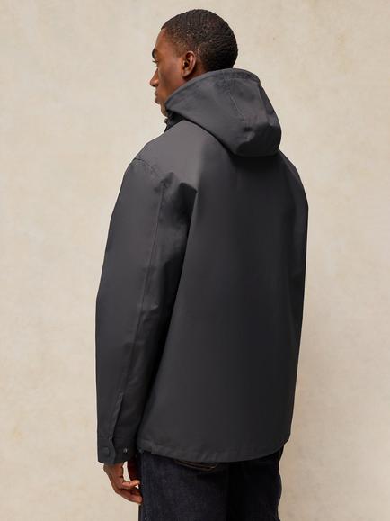 White Stuff Widnes Waterproof Hooded Parka Coat, Dark Grey - view 2, Dark Grey