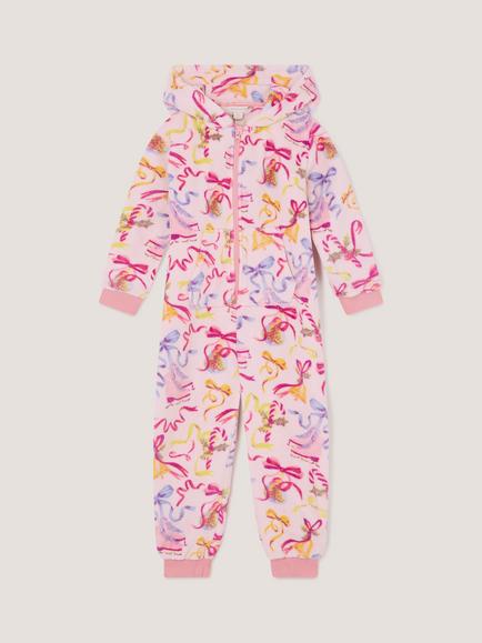 Monsoon Kids' Christmas Bow & Skate Onesie, Pink