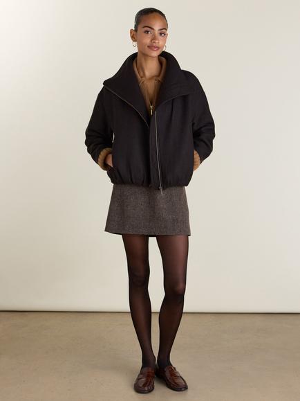 Baukjen Kali A-Line Mini Skirt, Brown/Grey, Brown/Grey