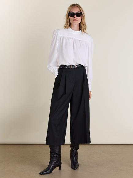Baukjen Carole Wool Blend Culottes, Black, Black