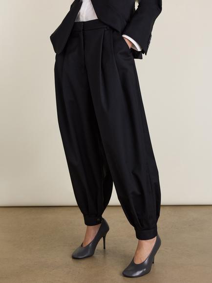 Baukjen Ceren Wool Blend Balloon Trousers, Black - view 2, Black