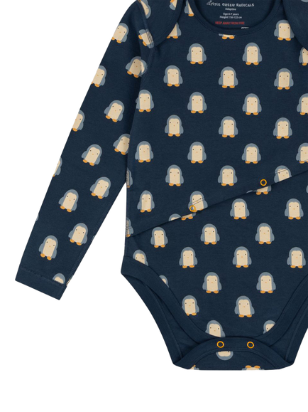 Little Green Radicals Kids' Adaptive Feeding Bodysuit, Navy - view 2, Navy
