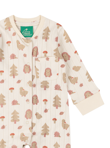 Little Green Radicals Baby Folk Tales Playsuit, Multi - view 2, Multi
