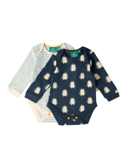 Little Green Radicals Baby Bodysuit, Pack of 2, Navy, Navy
