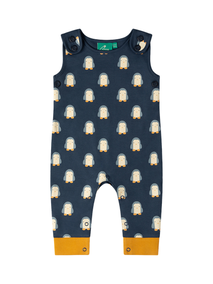 Little Green Radicals Kids' Penguins Dungarees, Navy, Navy