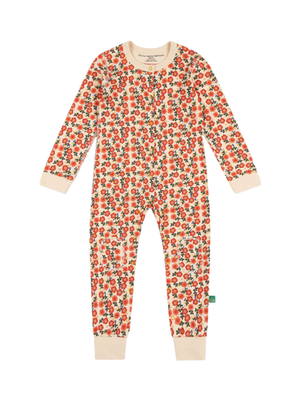 Little Green Radicals Kids' Petal Print Adaptive Onesie Sleepsuit, Multi, Multi