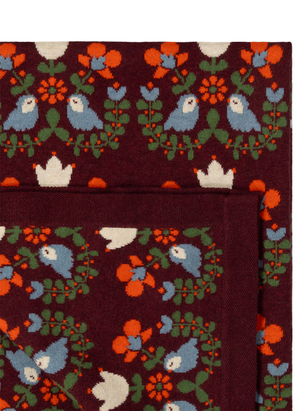 Little Green Radicals Birds Baby Blanket, Purple - view 2, Purple