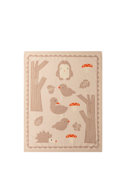 Little Green Radicals Folk Baby Blanket, Cream, Cream