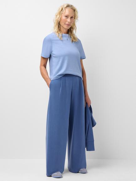 Sweaty Betty Sand Wash Wide Leg Trousers, Prussian Blue - view 2, Prussian Blue