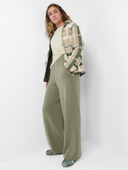 Sweaty Betty Sand Wash Wide Leg Trousers, Bracken Green - view 2, Bracken Green