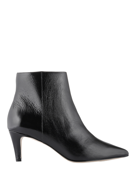 Jones Bootmaker Kamryn Patent Leather Stiletto Heel Ankle Boots, Black, Black