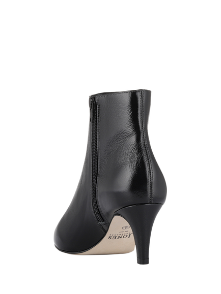 Jones Bootmaker Kamryn Patent Leather Stiletto Heel Ankle Boots, Black - view 2, Black