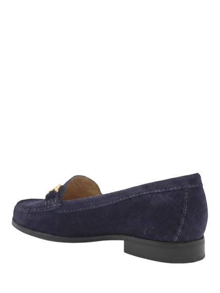 Jones Bootmaker Lex Suede Loafers, Navy - view 2, Navy