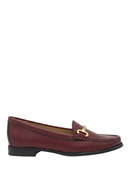 Jones Bootmaker Lorella Leather Loafers, Burgundy