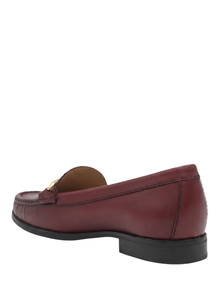 Jones Bootmaker Lorella Leather Loafers - view 2, Burgundy