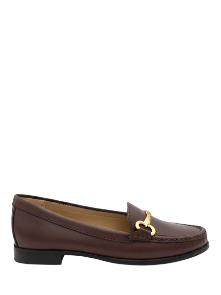Jones Bootmaker Lorella Leather Loafers, Chocolate