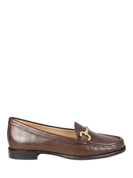 Jones Bootmaker Lorella Wide Fit Leather Loafers, Chocolate