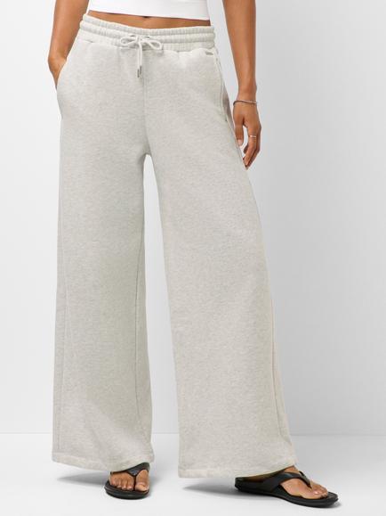Sweaty Betty Premium Wide Leg Trousers, Ice Grey Marl, Ice Grey Marl