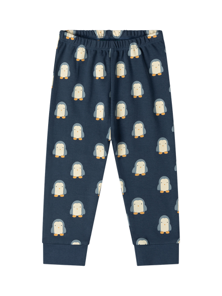 Little Green Radicals Kids' Penguins Pyjama Set, Navy - view 2, Navy