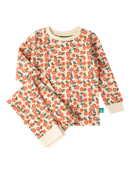 Little Green Radicals Kids' Petals Long Sleeve Pyjama Set, Multi, Multi