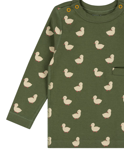 Little Green Radicals Kids' Ducks Adaptive T-Shirt, Green - view 2, Green