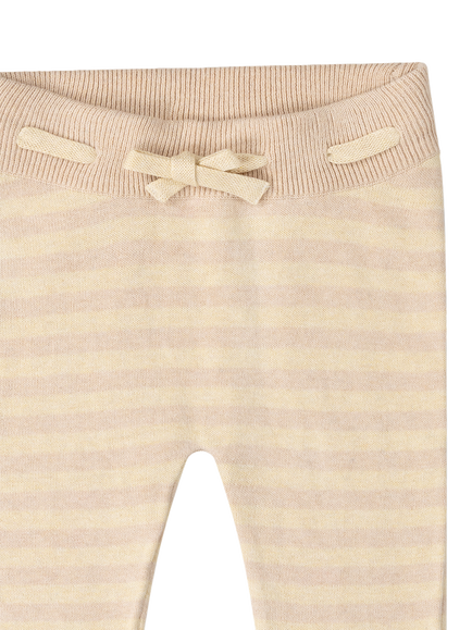 Little Green Radicals Kids' Oatmeal Tie Joggers, Cream - view 2, Cream
