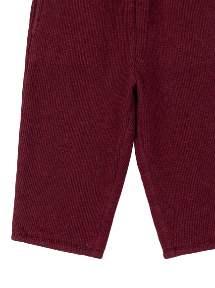 Little Green Radicals Kids' Waffle Knit Pull-On Trousers, Purple - view 2, Purple