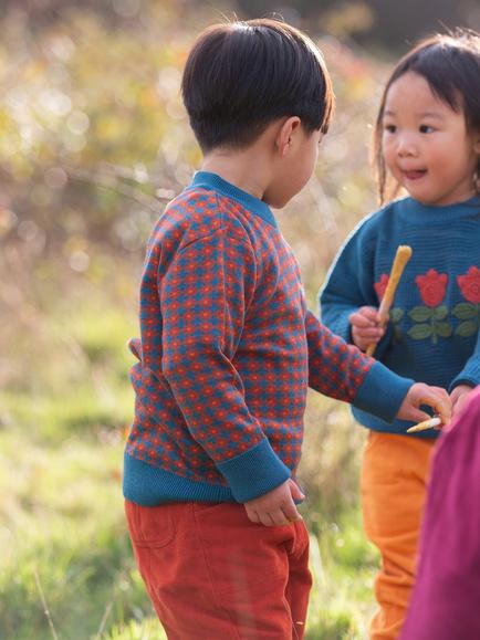 Little Green Radicals Kids' Ginger Knit Jumper, Multi - view 2, Multi