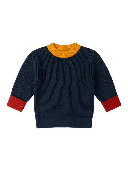 Little Green Radicals Kids' Midnight Knit Jumper, Blue, Blue