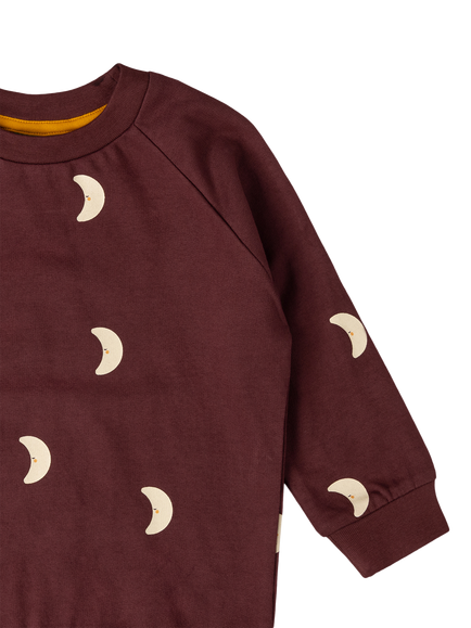 Little Green Radicals Kids' Moon Sweatshirt, Brown - view 2, Brown