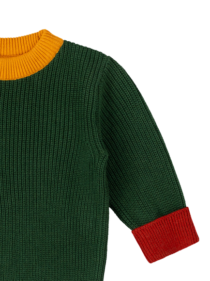 Little Green Radicals Kids' Snuggly Jumper, Green - view 2, Green