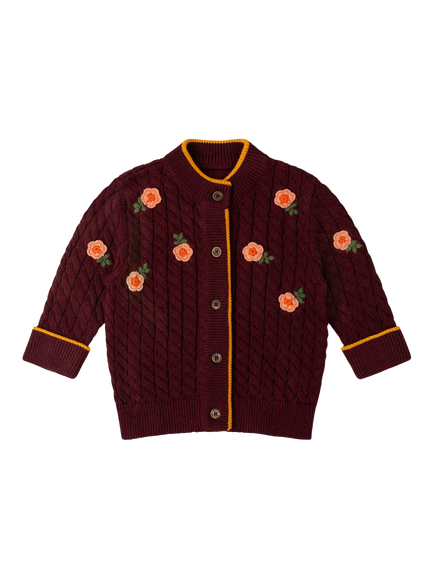 Little Green Radicals Kids' Petal Cardigan, Purple, Purple