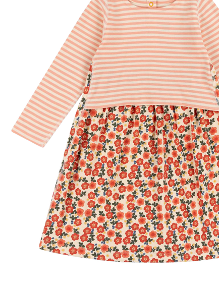 Little Green Radicals Kids' Adaptive Long Sleeve Play Dress, Multi - view 2, Multi