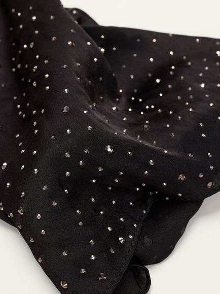 Phase Eight Hotfix Sparkle Scarf, Gunmetal - view 2, Gunmetal