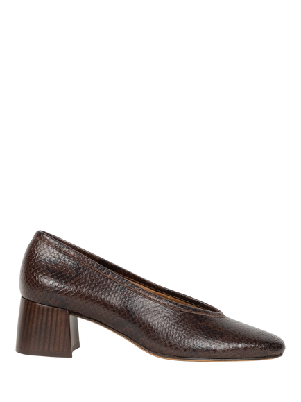 Bobbies Carolyn Block Heel Leather Pumps, Cobra Brown, Cobra Brown