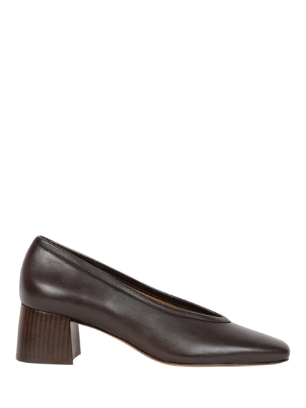 Bobbies Carolyn Block Heel Leather Pumps, Ristretto