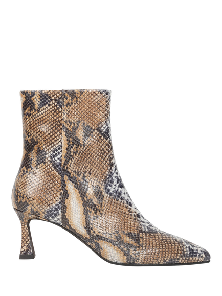 Bobbies Audrey Snake Embossed Leather Heeled Ankle Boots, Boa, Boa