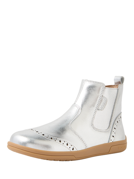 Bobux Kids' Billie Kid+ Metallic Leather Boots, Silver - view 2, Silver