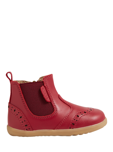 Bobux Kids' Billie Step-Up Leather Boots, Tibeten Red, Tibeten Red