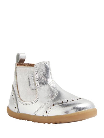 Bobux Baby Billie Step-Up Boots, Silver - view 2, Silver
