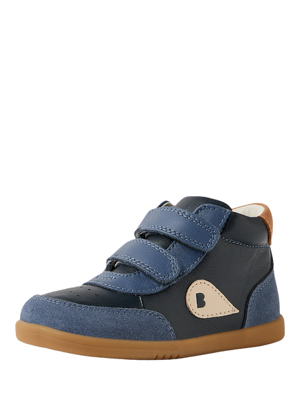 Bobux Kids' Champ High I-Walk Leather Trainers, Vintage Indigo - view 2, Vintage Indigo