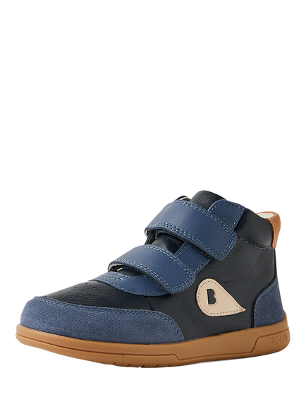 Bobux Kids' Champ High K+ Leather Trainers, Vintage Indigo - view 2, Vintage Indigo