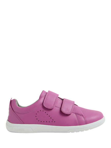 Bobux Kids' Grass Court KP Leather Trainers, Cattleya Orchid, Cattleya Orchid
