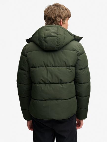 Superdry Premium Hooded Puffer Jacket - view 2, Surplus Olive Green