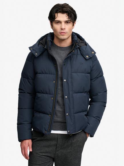 Superdry Premium Hooded Puffer Jacket, Eclipse Navy