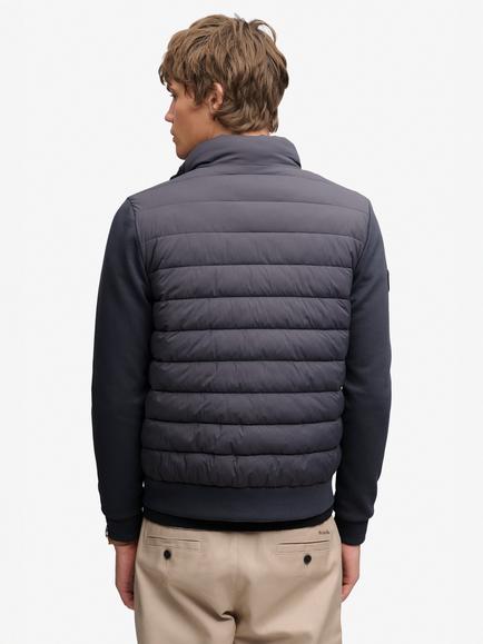 Superdry Interlock Hybrid Jacket, Charcoal - view 2, Charcoal