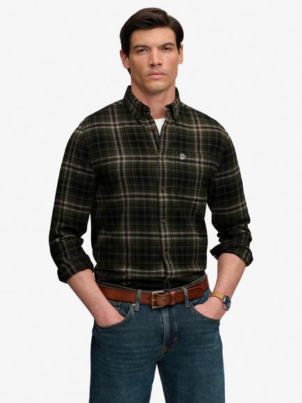 Superdry Long Sleeve Cotton Lumberjack Shirt, Frontier Green