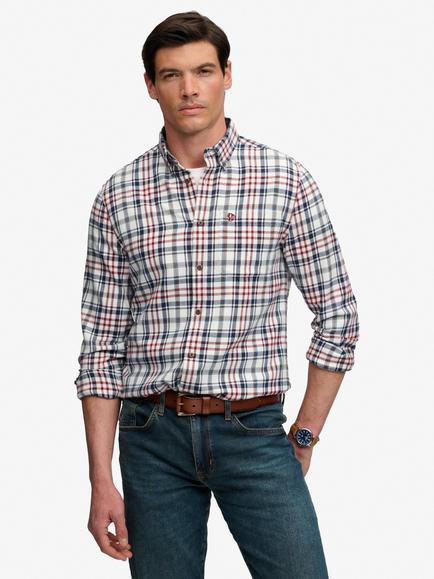 Superdry Long Sleeve Cotton Lumberjack Shirt, Oregon White